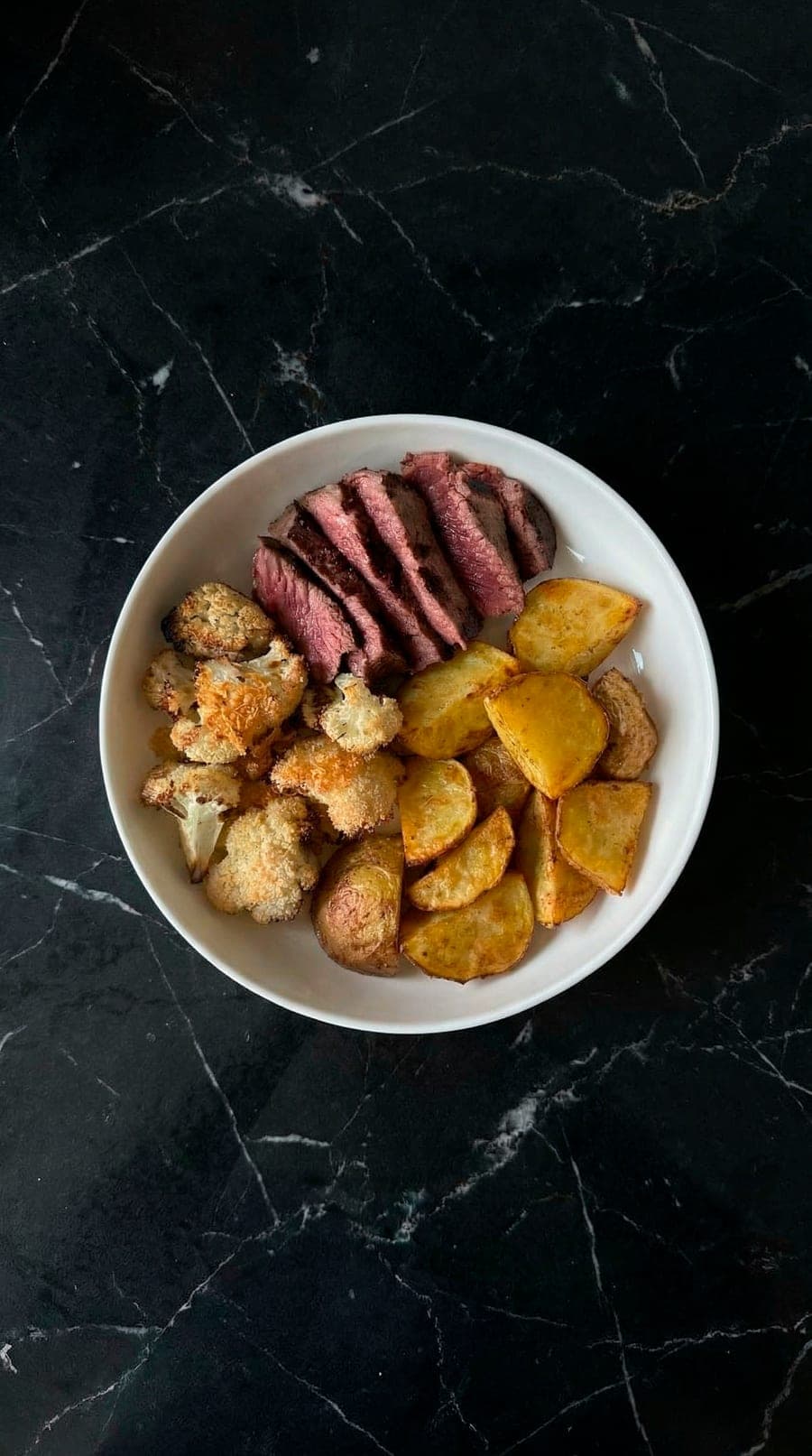 Receta real del plan: ternera con patatas y coliflor